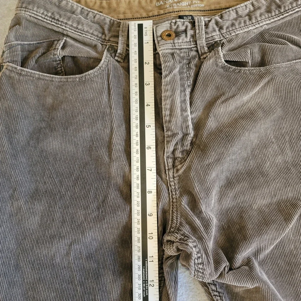 Banana Republic Mens Straight Fit Brown Pima Cotton Corduroy Pants 31x32